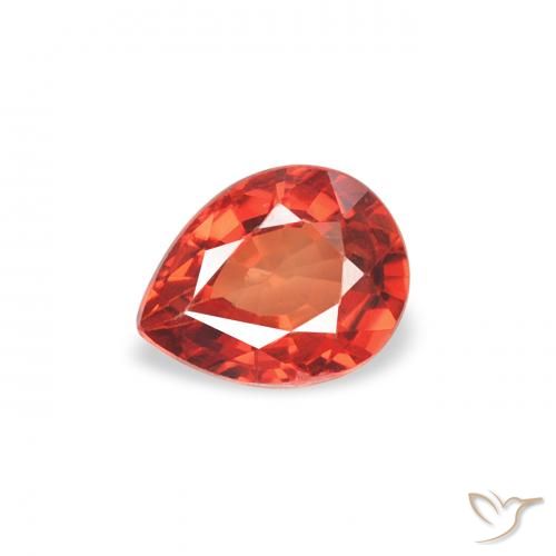 0.42ct Natürlicher Mittelorange Saphir, Birnenform, VS