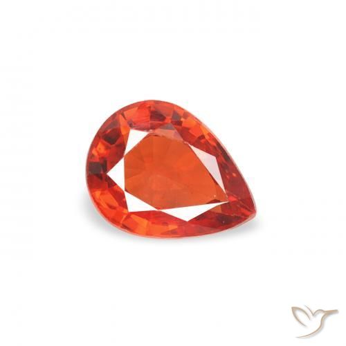 9,17 ctw natürlicher Amber Orange Saphir, Birnenform, VS