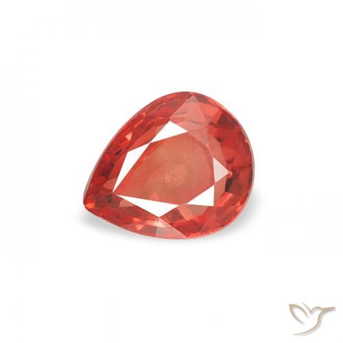 0.49ct Natürlicher Intensives Rot Saphir, Birnenform, VS