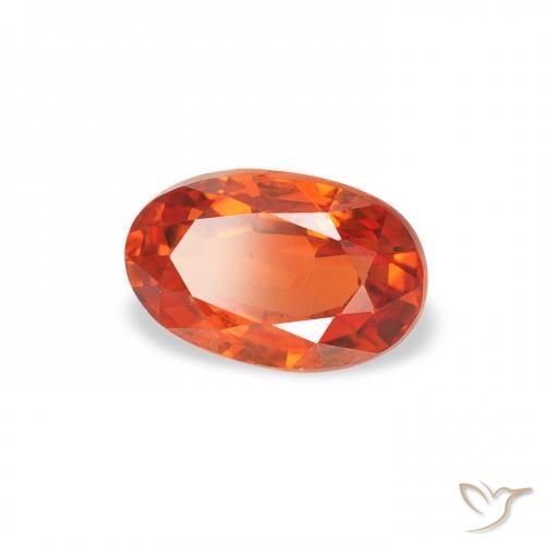 9,17 ctw natürlicher rötlich-orange Saphir, Oval, VS