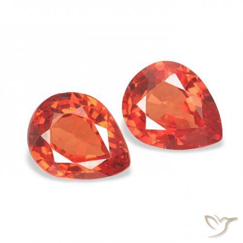 0.67 ct natürliche Intensives Rot Saphir-Edelsteine, Birnenform, VS