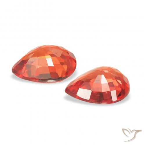 0.67 ct natürliche Intensives Rot Saphir-Edelsteine, Birnenform, VS