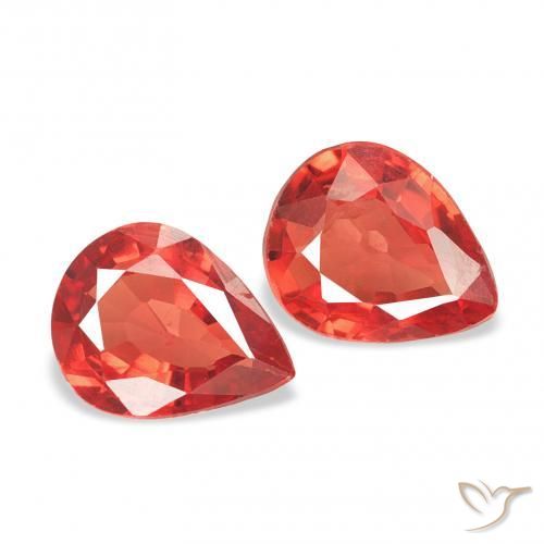 0.81 ct natürliche Leuchtendes Purpurrot Saphir-Edelsteine, Birnenform, VVS-VS