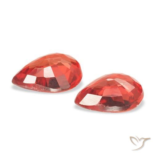 0.81 ct natürliche Leuchtendes Purpurrot Saphir-Edelsteine, Birnenform, VVS-VS