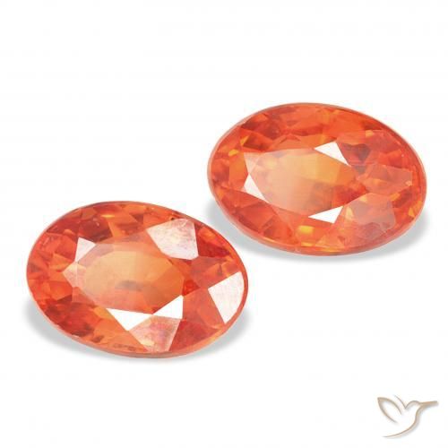 1.60 ct natürliche Mittelorange Saphir-Edelsteine, Oval, VS