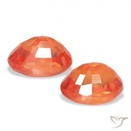 1.60 ct natürliche Mittelorange Saphir-Edelsteine, Oval, VS