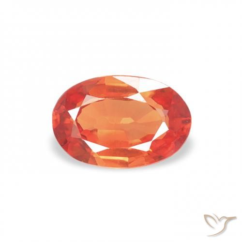 0.56ct Natürlicher Feuerorange Saphir, Oval, VS