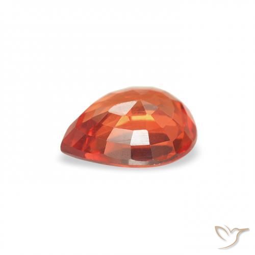 9,17 ctw natürlicher rötlich-orange Saphir, Birnenform, VVS