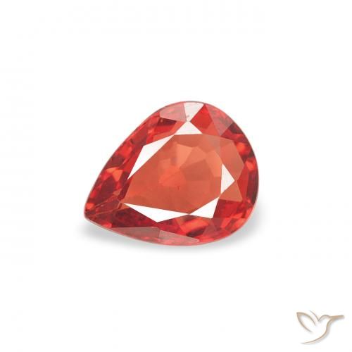 0.37ct Natürlicher Mittelrot Saphir, Birnenform, VS