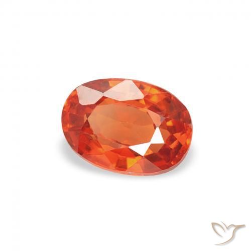 9,17 ctw natürlicher rötlich-orange Saphir, Oval, VVS-VS