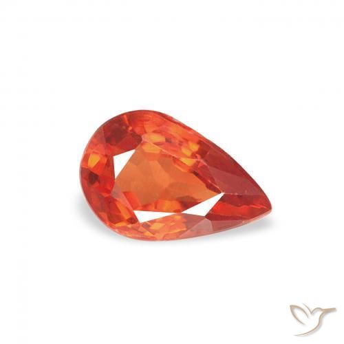9,17 ctw natürlicher rötlich-orange Saphir, Birnenform, VS