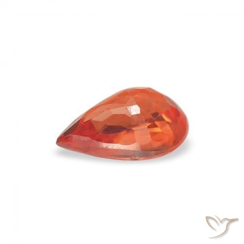 9,17 ctw natürlicher rötlich-orange Saphir, Birnenform, VS