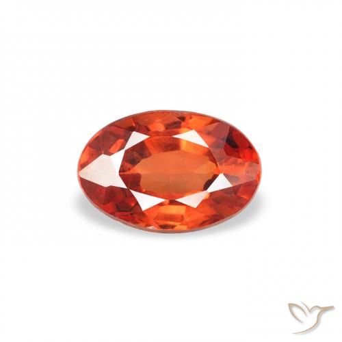 0.62ct Natürlicher rötlich-orange Saphir, Oval, VS