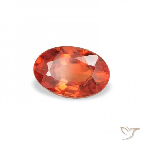 9,17 ctw natürlicher rötlich-orange Saphir, Oval, VS