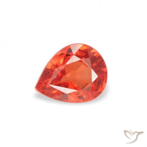 0.46ct Natürlicher Intensives Rot Saphir, Birnenform, VS