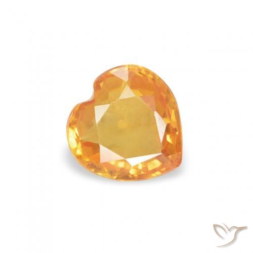 9,17 ctw natürlicher Mittelorange Saphir, Herz, VVS