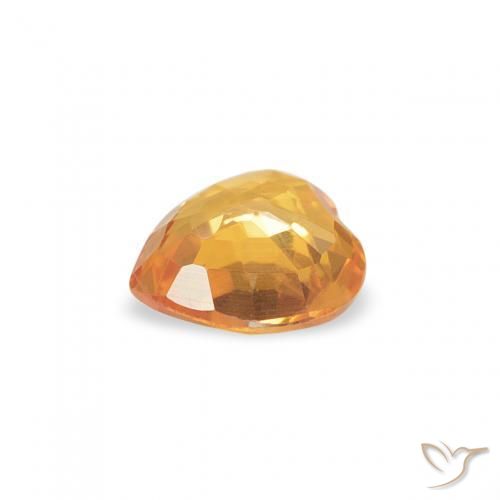 9,17 ctw natürlicher Mittelorange Saphir, Herz, VVS