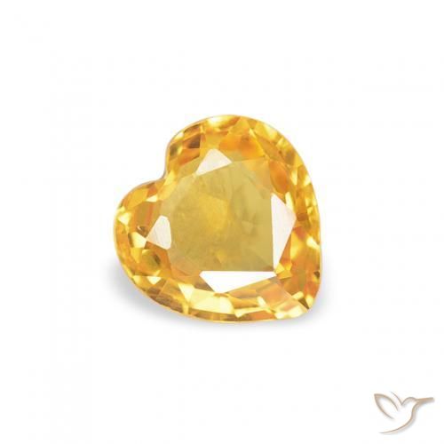 9,17 ctw natürlicher Mittleres Gold Saphir, Herz, VVS