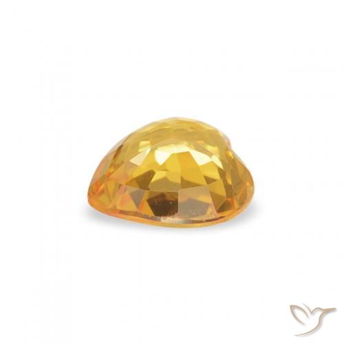 9,17 ctw natürlicher Mittleres Gold Saphir, Herz, VVS