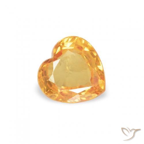 9,17 ctw natürlicher Medium Light-Orange Saphir, Herz, VVS