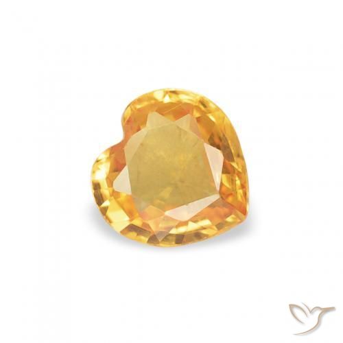 9,17 ctw natürlicher Medium Dark-Golden Saphir, Herz, VVS