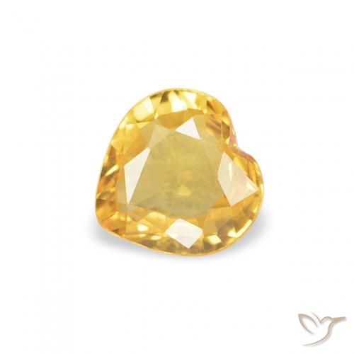 0.35ct Natürlicher Golden Saphir, Herz, VVS