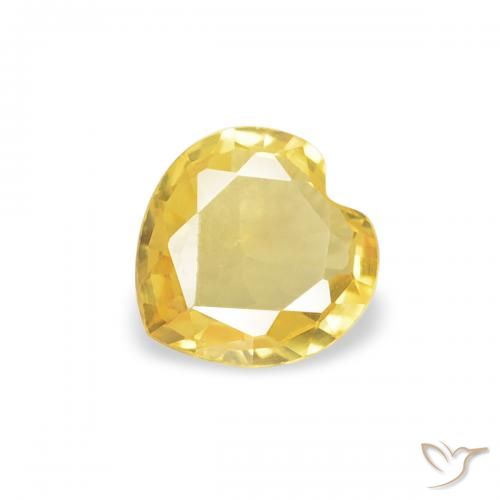 0.31ct Natürlicher gold-orange Saphir, Herz, VVS