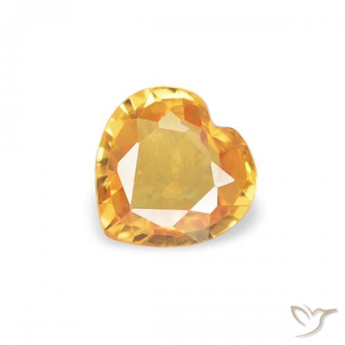0.31ct Natürlicher Mittelgold Saphir, Herz, VVS