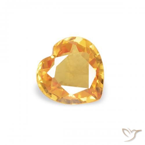 9,17 ctw natürlicher Mittelgold Saphir, Herz, VVS