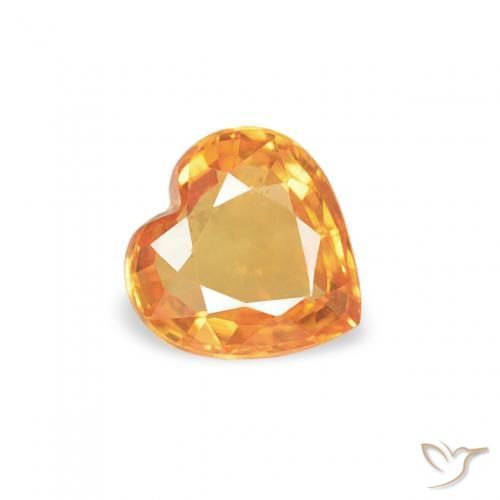 9,17 ctw natürlicher Mittelorange Saphir, Herz, VVS