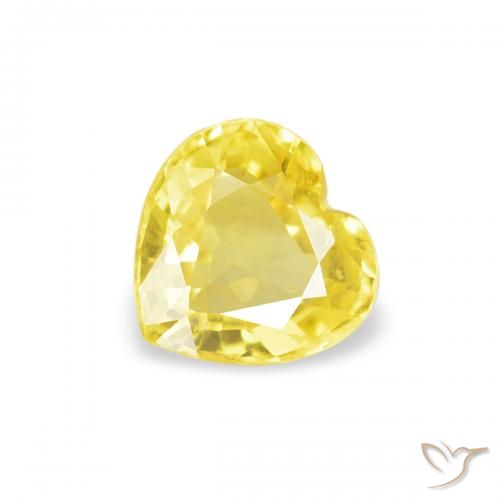 9,17 ctw natürlicher Medium Light-Yellow Saphir, Herz, VS