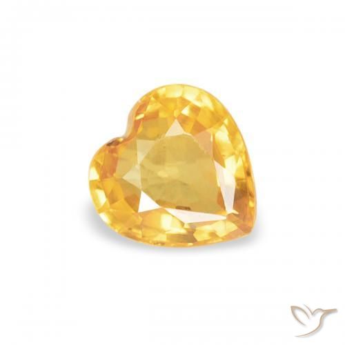 9,17 ctw natürlicher Mittleres Gold Saphir, Herz, VS