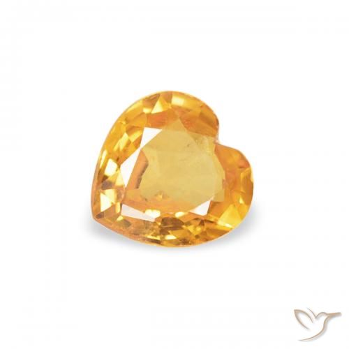 0.29ct Natürlicher Mittelorange Saphir, Herz, VS