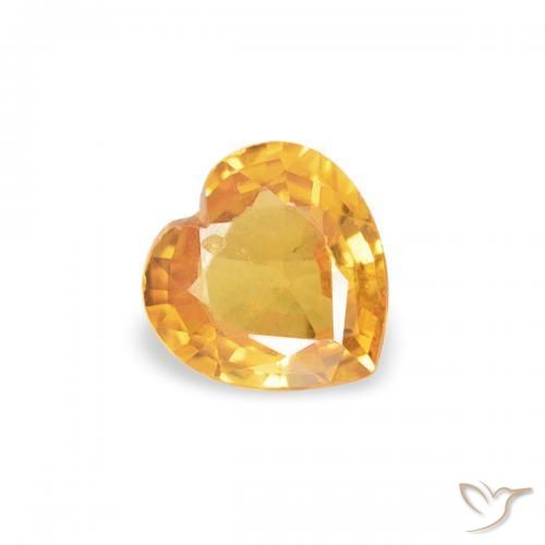 9,17 ctw natürlicher Mittelorange Saphir, Herz, VS
