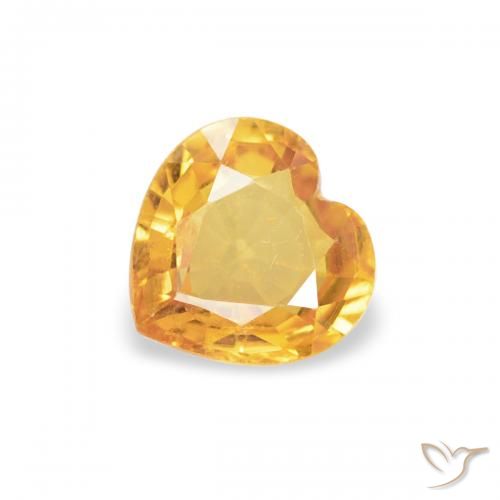 0.42ct Natürlicher Orange-Gold Saphir, Herz, VS