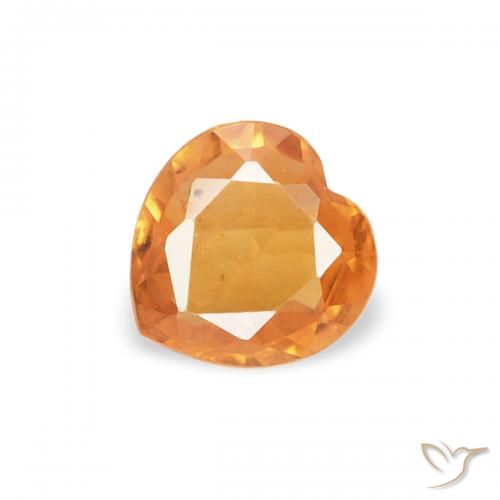 0.33ct Natürlicher Mittelorange Saphir, Herz, VS