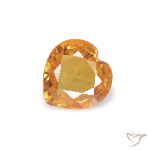 0.32ct Natürlicher Golden Saphir, Herz, VVS-VS