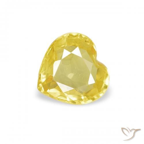 0.38ct Natürlicher Gelb Saphir, Herz, VVS-VS