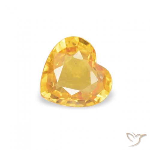 0.37ct Natürlicher Mittleres Gold Saphir, Herz, VS