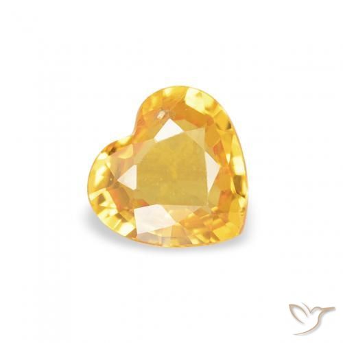 9,17 ctw natürlicher Mittleres Gold Saphir, Herz, VS