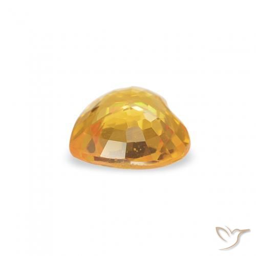 9,17 ctw natürlicher Mittleres Gold Saphir, Herz, VS