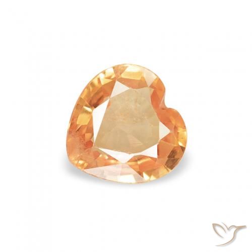 0.39ct Natürlicher Intensives Orange Saphir, Herz, VS