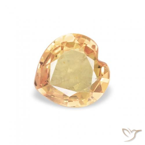 0.49ct Natürlicher Golden Saphir, Herz, VS