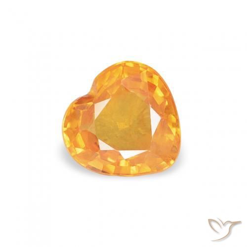 9,17 ctw natürlicher Mittelorange Saphir, Herz, VS