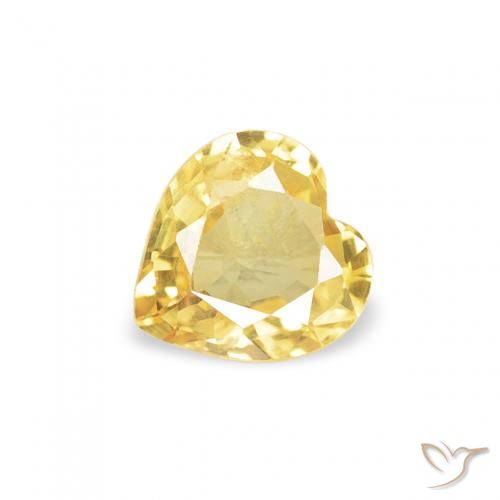 0.37ct Natürlicher gold-orange Saphir, Herz, VS