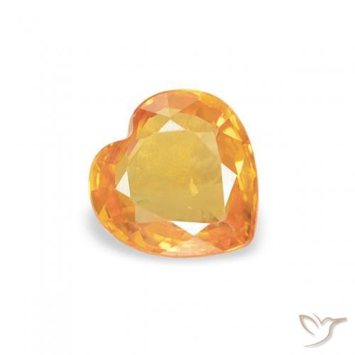 9,17 ctw natürlicher Mittelorange Saphir, Herz, VS