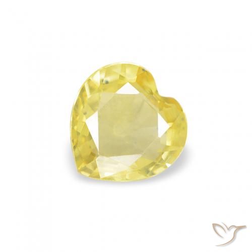 0.36ct Natürlicher hellgelb Saphir, Herz, VS