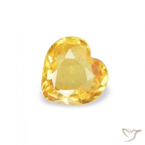 0.38ct Natürlicher Golden Saphir, Herz, VS
