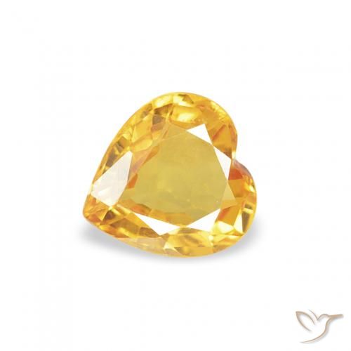 0.37ct Natürlicher Golden Saphir, Herz, VS