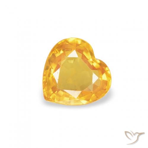 0.40ct Natürlicher Golden Saphir, Herz, VS